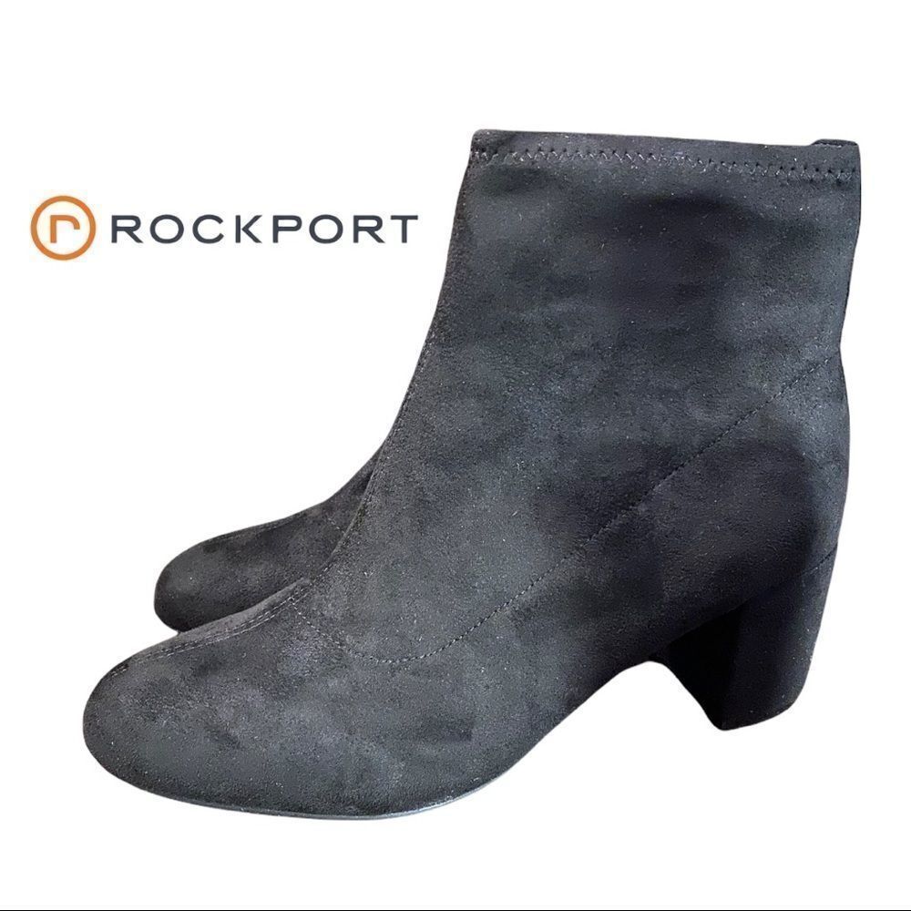 NEW Rockport Total Motion Women's Black Stretch Ankle Boots Booties 9.5